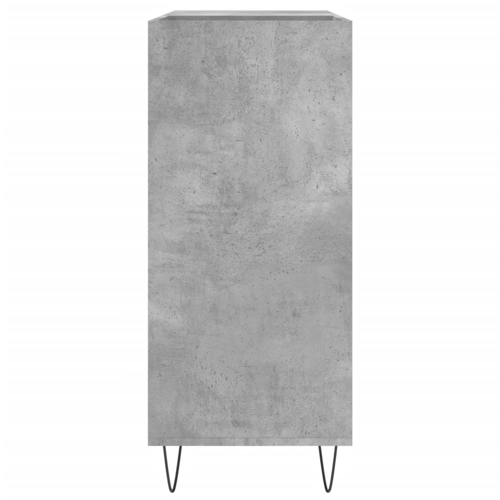 Record Cabinet Concrete Grey 84.5x38x89 cm Engineered Wood